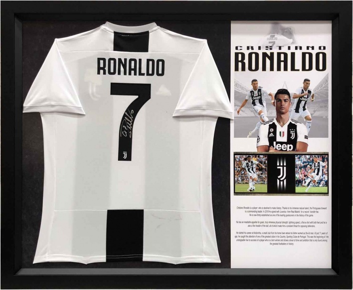 Cristiano Ronaldo 2019 Juventus Signed Jersey [framed]