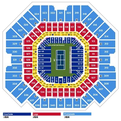 ◎アーサーアッシュスタジアム（クリックで拡大マップ表示）