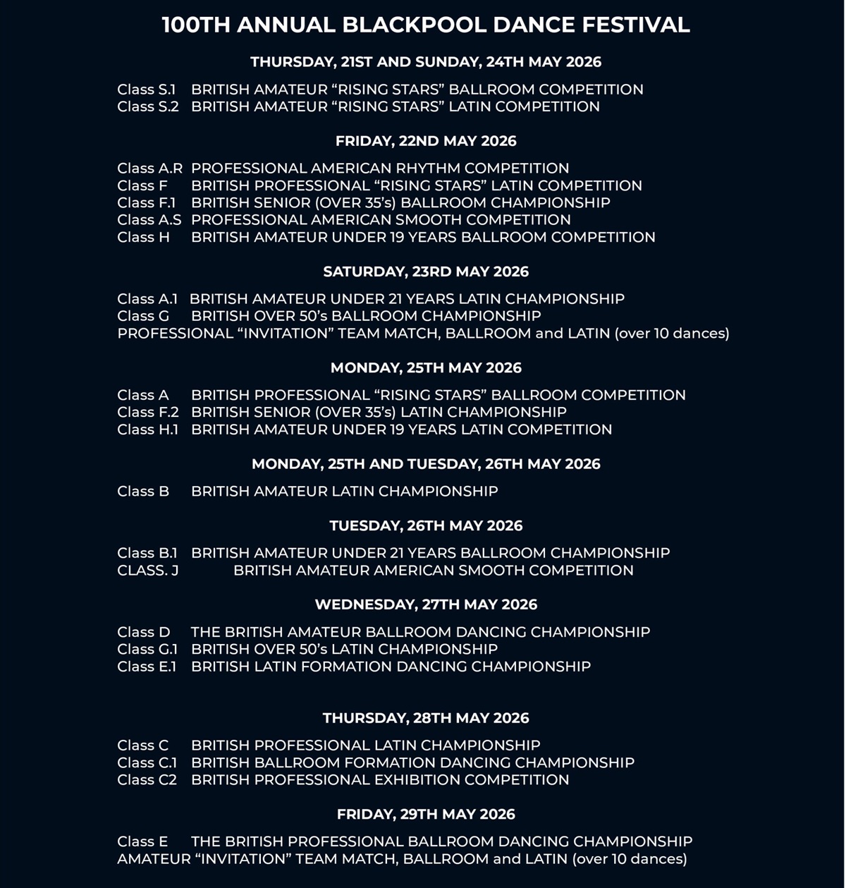 ◎ブラックプールダンスフェスティバル