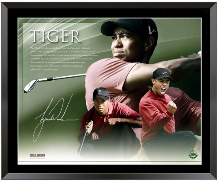 Tiger Woods Signed Graphic Art