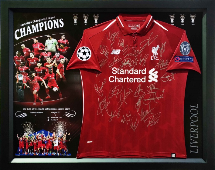 Liverpool 2018-2019 Champions League Championship Commemorative Uniform [Framed]
