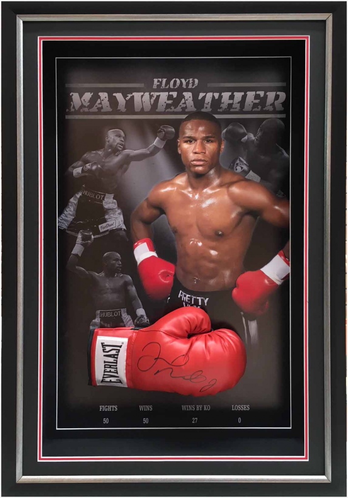 Floyd Mayweather Jr. Signed Boxing Glove [3Dbox]